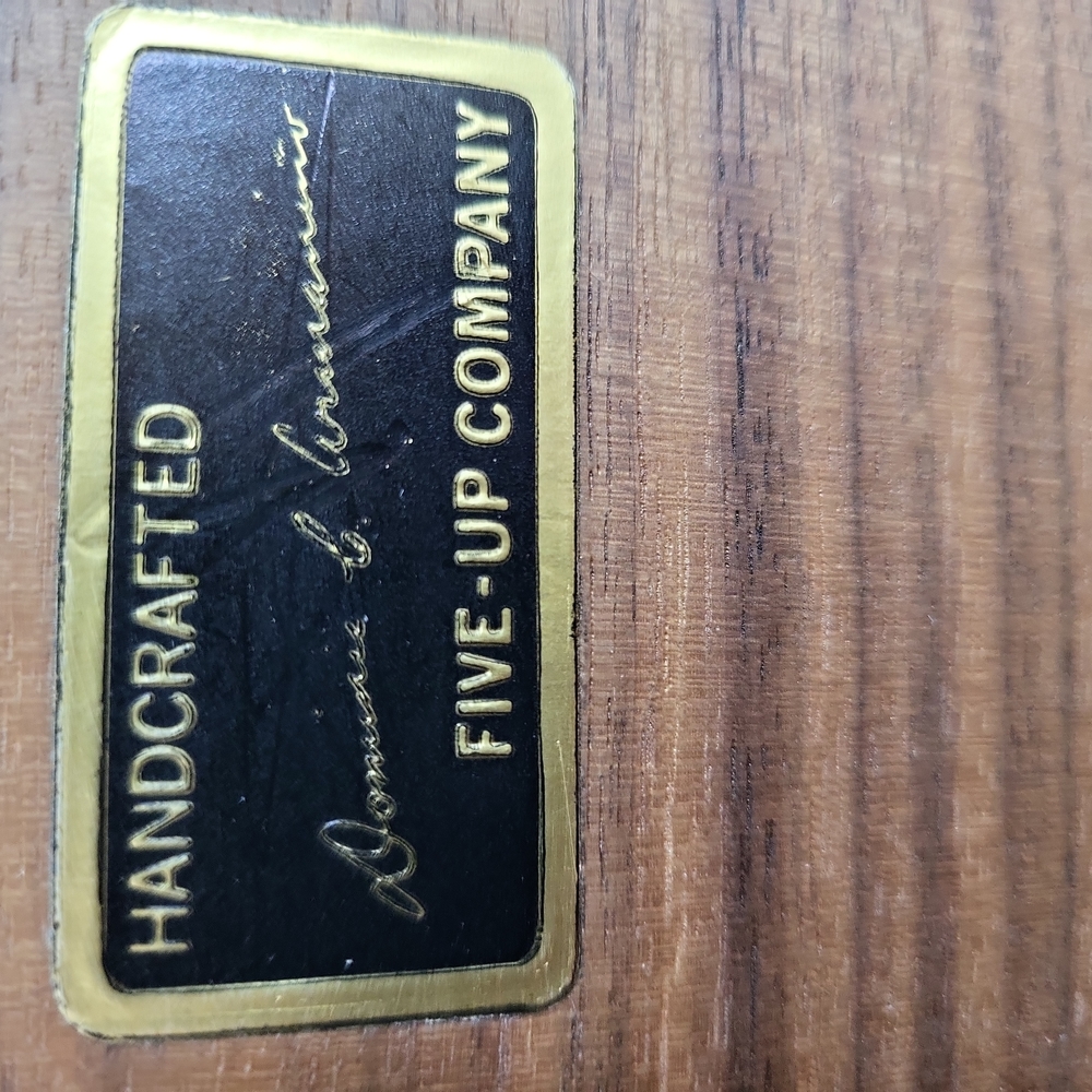Handcrafted Dominic C. Armanino Five Up Co Dominos in Walnut Wood Box - Picture 8 of 16